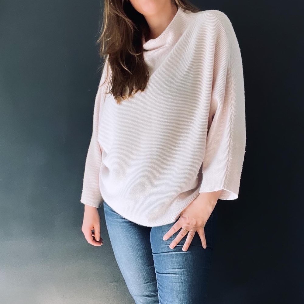 Cashmere Pink tagline sweater